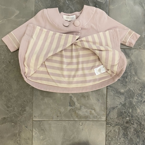 Nanny Pickle Pink Bamboo/Cotton Pea Coat & Matching Pant Set 3-6m - Picture 8 of 8